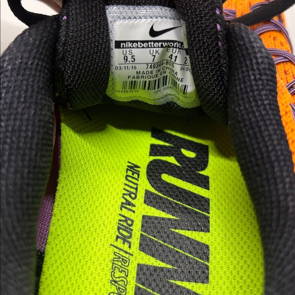 Nike Zoom Pegasus 32 women’s Bright Orange Athletic Shoes size 9.5 - Picture 11 of 11